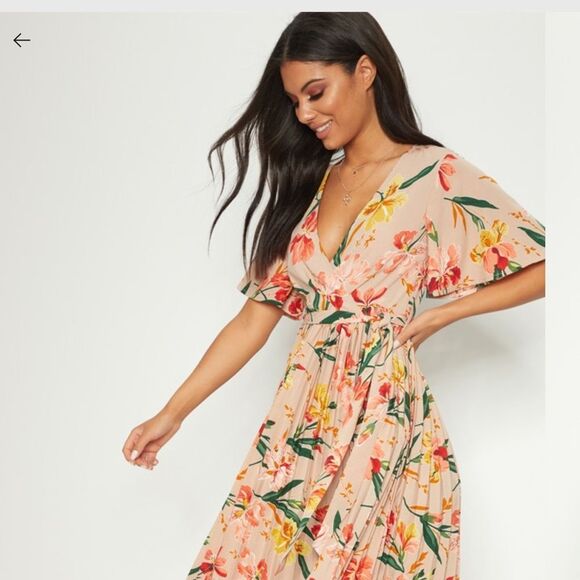 Floral Pleated NWT PLT DRESS size 4 - Picture 1 of 8